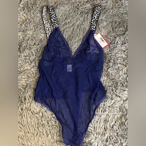Blue Sheer Bodysuit